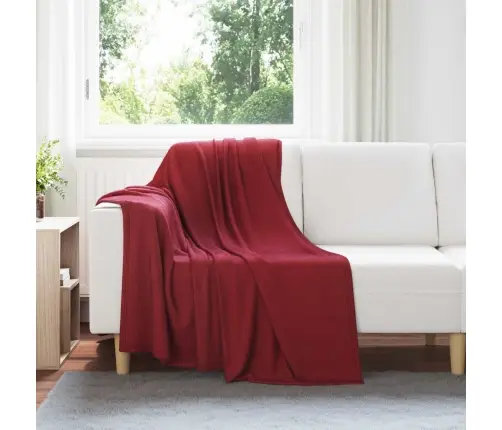 Pledu Segas 6 Pcs Bordo Sarkans 170 X 130 Cm Flīss Vidaxl