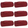 Pledu Segas 6 Pcs Bordo Sarkans 240 X 220 Cm Flīss Vidaxl