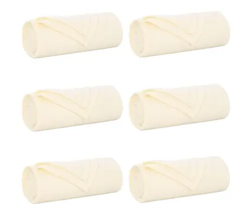 Pledu Segas 6 Pcs Krēmkrāsa 170 X 130 Cm Flīss Vidaxl