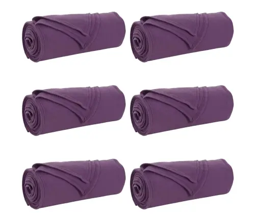 Pledu Segas 6 Pcs Violeta 240 X 220 Cm Flīss Vidaxl