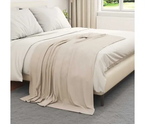 Pledu Segas 24 Pcs Bēša 170 X 130 Cm Flīss Vidaxl