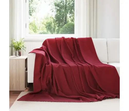 Pledu Segas 24 Pcs Bordo Sarkans 270 X 240 Cm Flīss Vidaxl