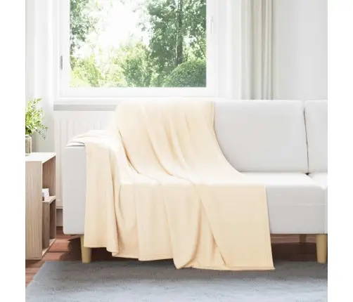 Pledu Segas 24 Pcs Krēmkrāsa 200 X 150 Cm Flīss Vidaxl