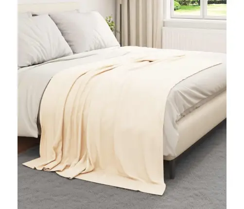 Pledu Segas 24 Pcs Krēmkrāsa 200 X 150 Cm Flīss Vidaxl