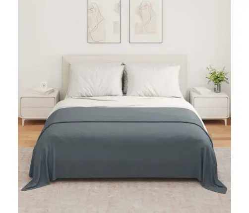 Pleds Tumši Pelēks 280 X 210 Cm Flīss Vidaxl
