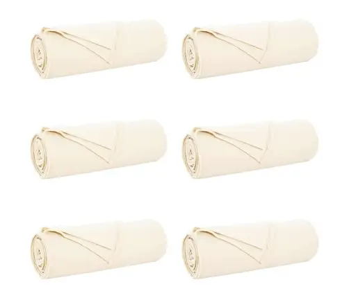 Pledu Segas 6 Pcs Krēmkrāsa 280 X 210 Cm Flīss Vidaxl