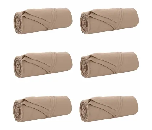 Pledu Segas 6 Pcs Kamieļu Krāsa 350 X 270 Cm Flīss Vidaxl