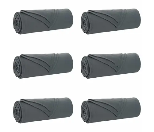 Pledu Segas 6 Pcs Tumši Pelēks 280 X 210 Cm Flīss Vidaxl