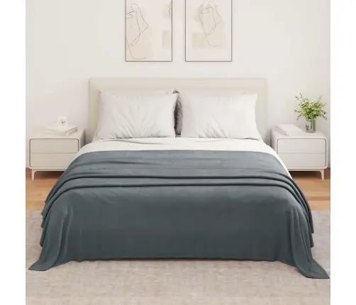 Pledu Segas 6 Pcs Tumši Pelēks 350 X 270 Cm Flīss Vidaxl