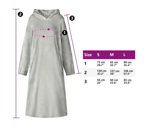 Segas Džemperis Ar Kapuci Pelēka M Flanelis Vidaxl