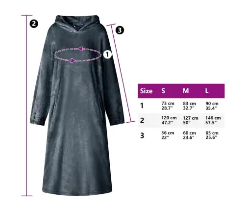 Segas Džemperis Ar Kapuci Tums Zils L Flanelis Vidaxl