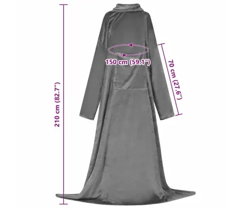 Segas Džemperis Ar Kapuci Tumši Pelēks Flanelis Vidaxl