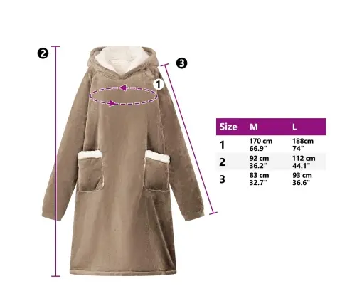 Segas Džemperis Ar Kapuci Kamieļu Krāsa S Fleeces Un Flaneļa Vidaxl