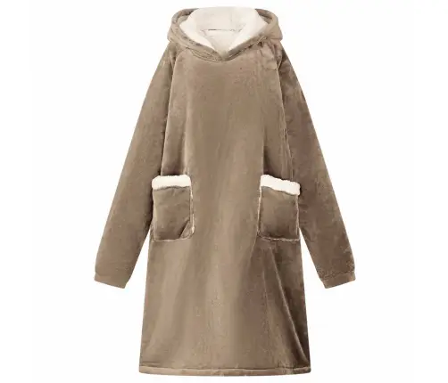 Segas Džemperis Ar Kapuci Kamieļu Krāsa M Fleeces Un Flaneļa Vidaxl