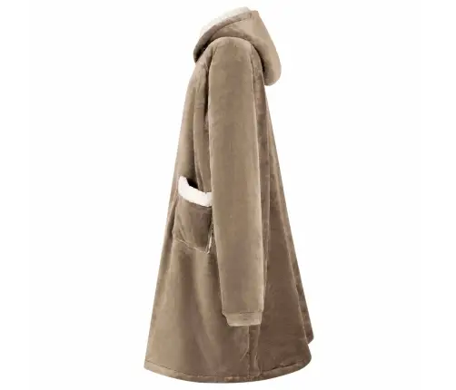 Segas Džemperis Ar Kapuci Kamieļu Krāsa M Fleeces Un Flaneļa Vidaxl