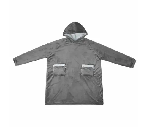 Segas Džemperis Ar Kapuci Tumši Pelēks M Fleeces Un Flaneļa Vidaxl