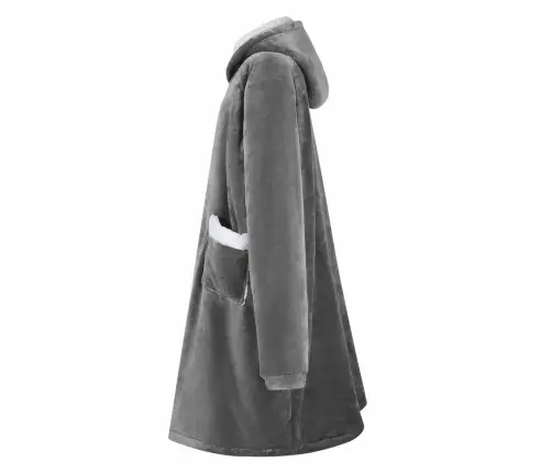 Segas Džemperis Ar Kapuci Tumši Pelēks M Fleeces Un Flaneļa Vidaxl