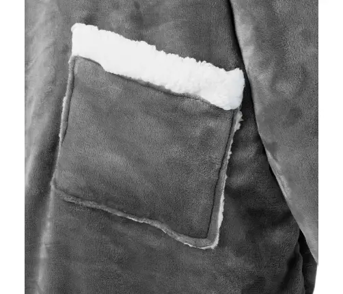 Segas Džemperis Ar Kapuci Tumši Pelēks L Fleeces Un Flaneļa Vidaxl