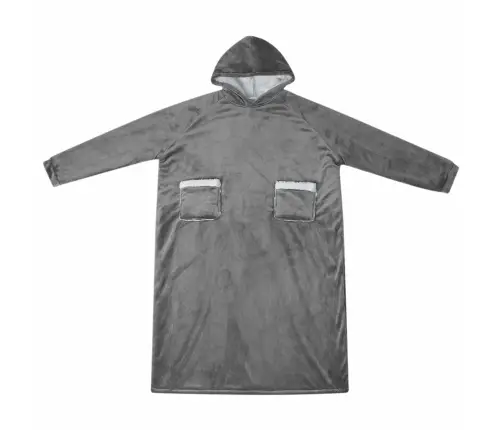 Segas Džemperis Ar Kapuci Tumši Pelēks L Fleeces Un Flaneļa Vidaxl