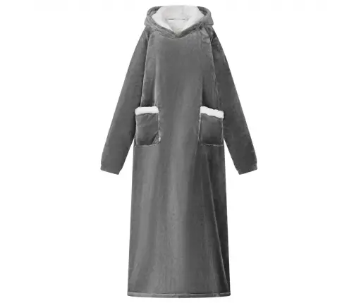 Segas Džemperis Ar Kapuci Tumši Pelēks L Fleeces Un Flaneļa Vidaxl