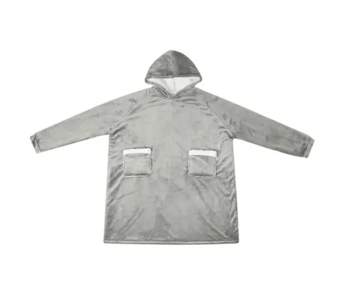 Segas Džemperis Ar Kapuci Pelēka M Fleeces Un Flaneļa Vidaxl