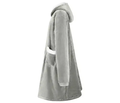 Segas Džemperis Ar Kapuci Pelēka M Fleeces Un Flaneļa Vidaxl