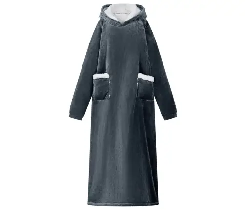 Antklodė-Džemperis Su Gobtuvu Jūrinė Mėlyna Xl