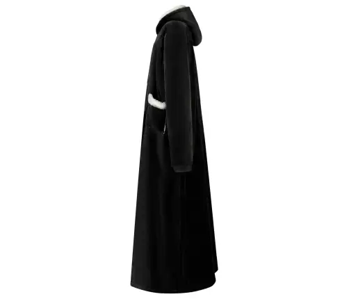 Segas Džemperis Ar Kapuci Melna L Fleeces Un Flaneļa Vidaxl