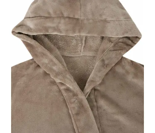 Kapuču Rūtiņu Halāts Kamieļu Krāsa Xxxl Flanelis Vidaxl