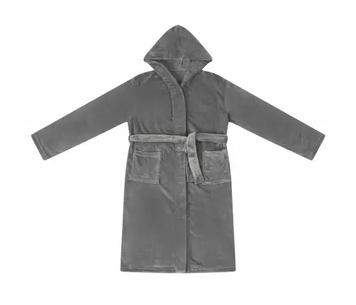 Kapuču Rūtiņu Halāts Tumši Pelēks M Flanelis Vidaxl