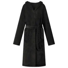 Kapuču Rūtiņu Halāts Melna L Flanelis Vidaxl