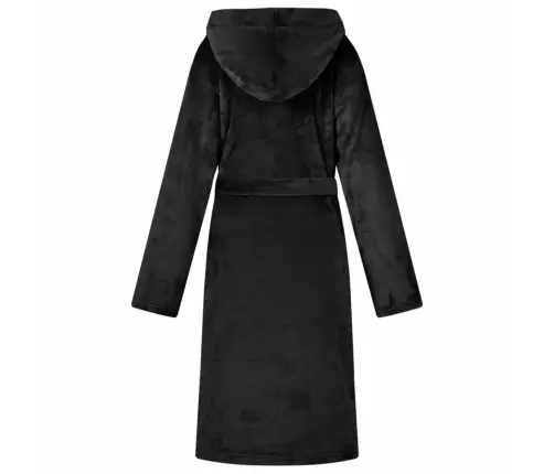 Kapuču Rūtiņu Halāts Melna Xxxl Flanelis Vidaxl