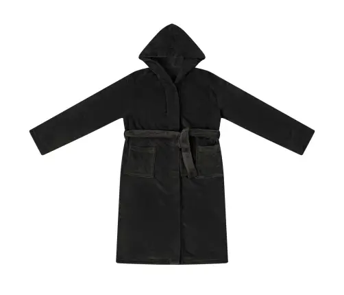 Kapuču Rūtiņu Halāts Melna Xxxl Flanelis Vidaxl