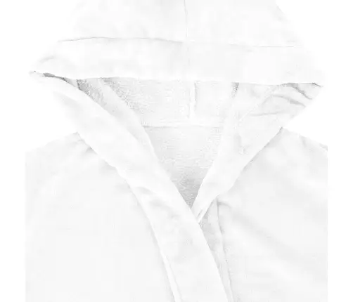 Kapuču Rūtiņu Halāts Balts S Flanelis Vidaxl