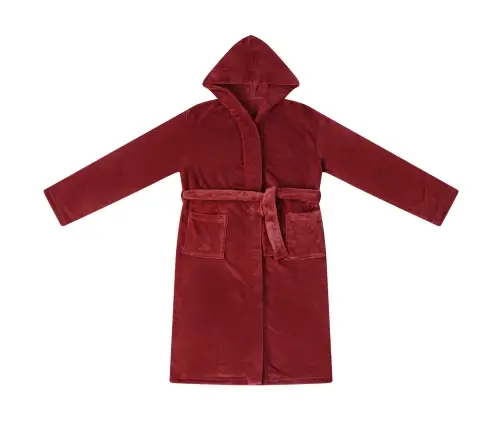 Viskaja Kapuutsiga Bordeaux Punane L Flanell