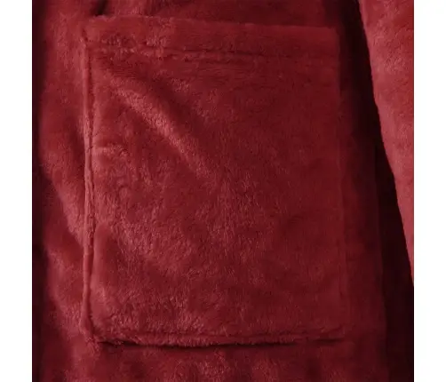 Kapuču Rūtiņu Halāts Bordo Sarkans Xxxl Flanelis Vidaxl
