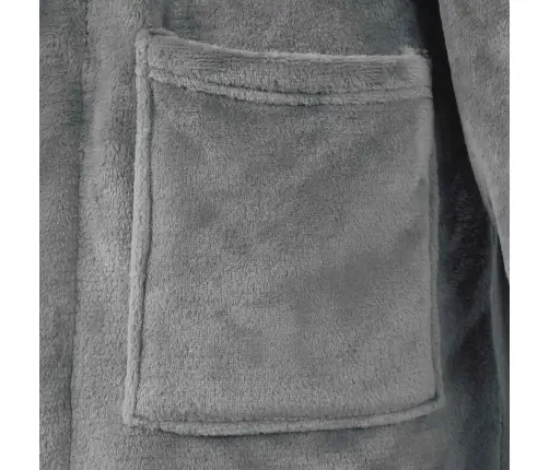 Halāts Bez Kapuces Tumši Pelēks M Flanelis Vidaxl