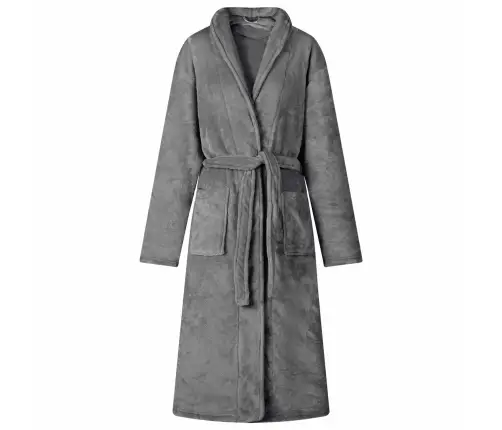 Halāts Bez Kapuces Tumši Pelēks M Flanelis Vidaxl