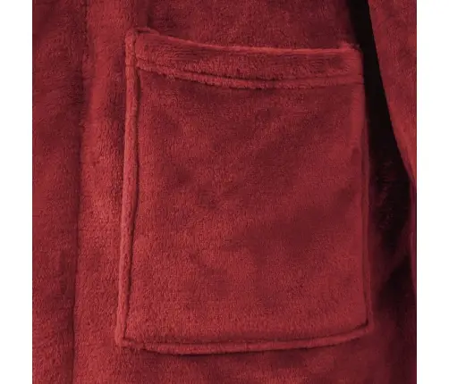 Halāts Bez Kapuces Bordo Sarkans Xxxl Flanelis Vidaxl
