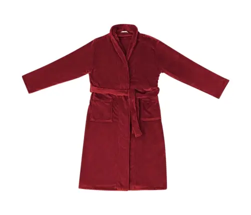 Halāts Bez Kapuces Bordo Sarkans Xxxl Flanelis Vidaxl