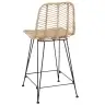Bāra Krēsls 2 Pcs Dabiska 44,5 X 54,5 X 97,5 Cm Raten Un Dzelzs Vidaxl