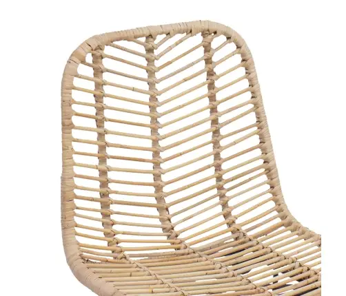 Bāra Krēsls 2 Pcs Dabiska 44,5 X 53 X 111 Cm Raten Un Dzelzs Vidaxl