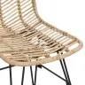 Bāra Krēsls 2 Pcs Dabiska 44,5 X 53 X 111 Cm Raten Un Dzelzs Vidaxl