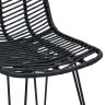 Bāra Krēsls 2 Pcs Melna 44,5 X 53 X 111 Cm Raten Un Dzelzs Vidaxl