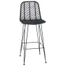 Bāra Krēsls 2 Pcs Melna 44,5 X 53 X 111 Cm Raten Un Dzelzs Vidaxl