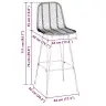 Bāra Krēsls 2 Pcs Melna 44,5 X 53 X 111 Cm Raten Un Dzelzs Vidaxl