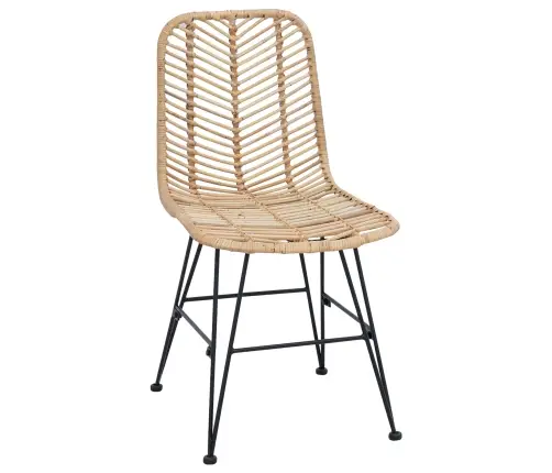 Ēdamistabas Krēsls 2 Pcs Dabiska 44.5 X 55 X 85 Cm Vidaxl