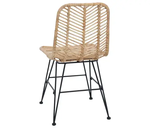 Ēdamistabas Krēsls 2 Pcs Dabiska 44.5 X 55 X 85 Cm Vidaxl