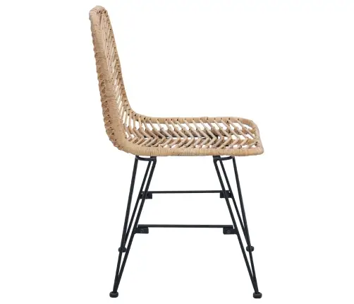 Ēdamistabas Krēsls 2 Pcs Dabiska 44.5 X 55 X 85 Cm Vidaxl