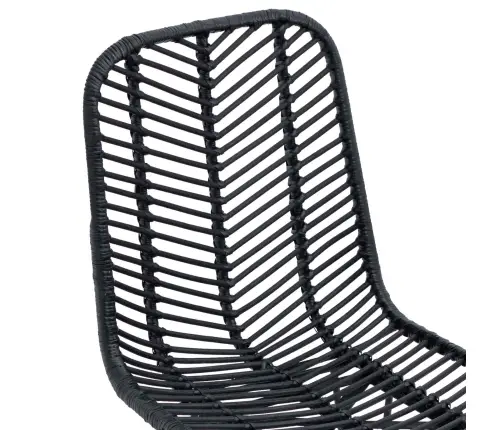 Valgomasis Krėslas 2 Pcs Juoda 44.5 X 55 X 85 Cm